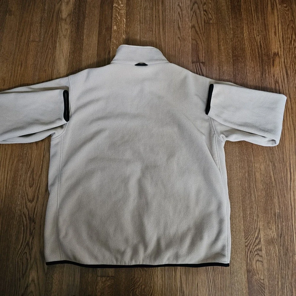 The North Face Fleece Full Zip Up Mock Neck Tan Jacket Mens Size 2XL XXL